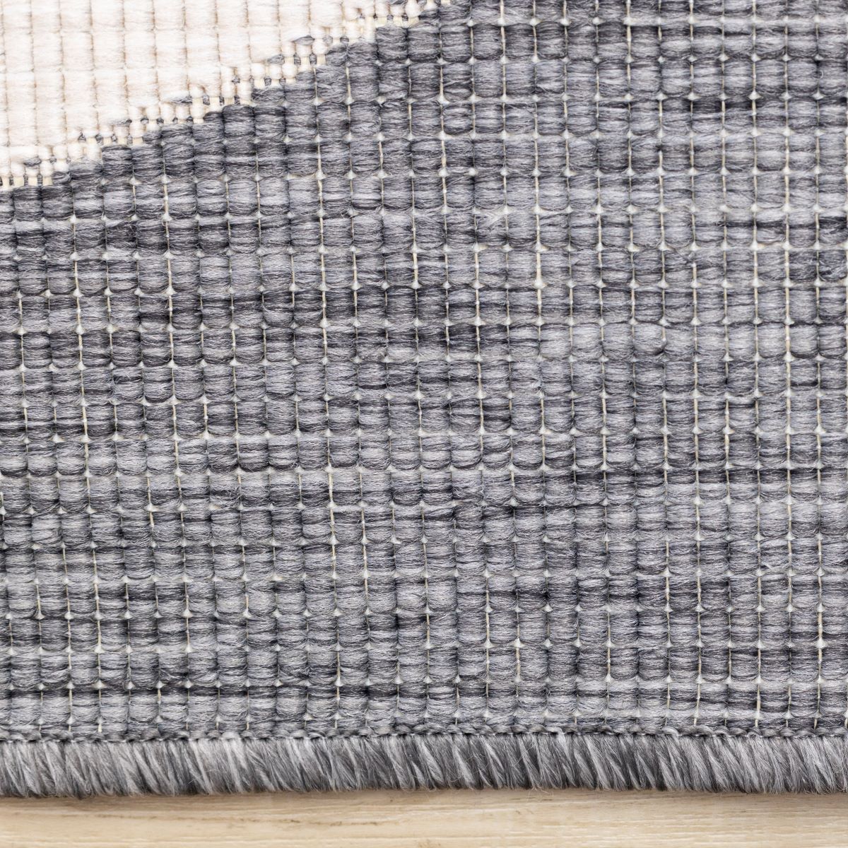 Summer Breeze 6'7" x 9'6" Outdoor Rug Double Arches - Grey, White