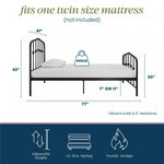 Novogratz Bushwick Metal Platform Twin Bed - Black