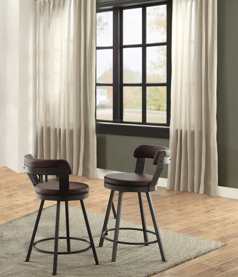 Drai Counter Height Stool Brown Leon's