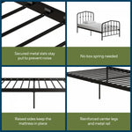 Novogratz Bushwick Metal Platform Twin Bed - Black