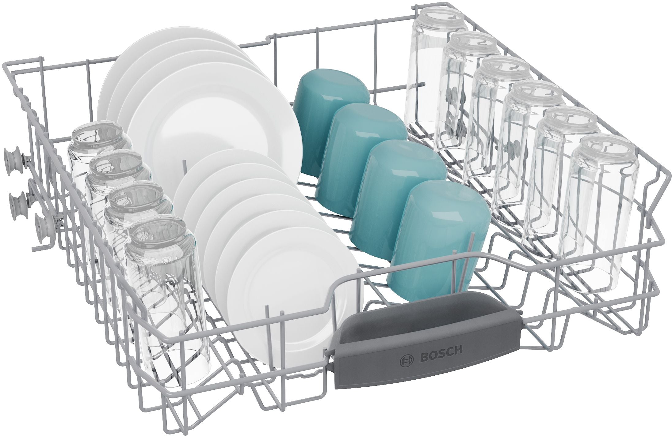 Bosch White 100 Series 24" Dishwasher with Recessed Handle - SHE2ADF2N