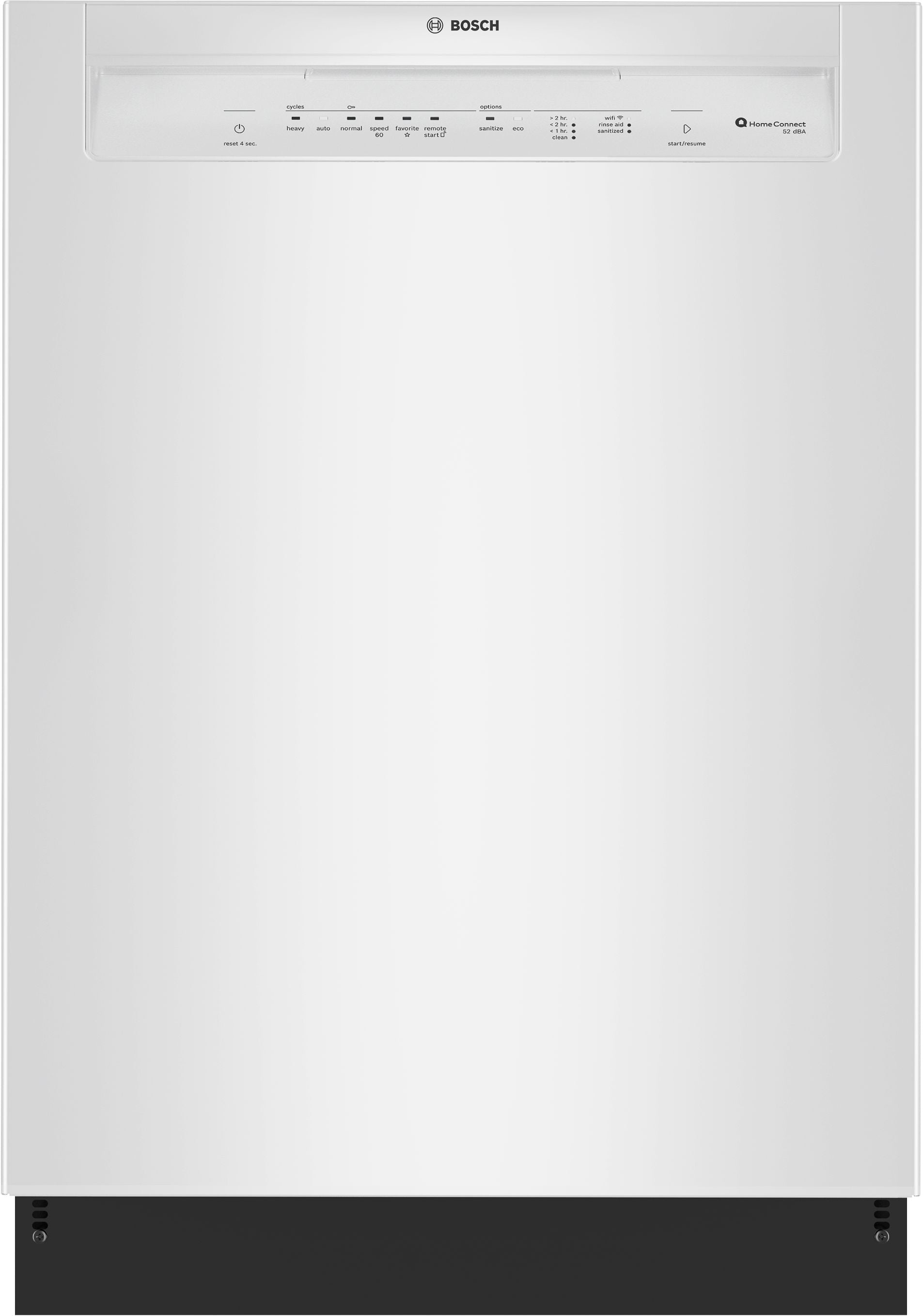 Bosch White 100 Series 24" Dishwasher with Recessed Handle - SHE2ADF2N