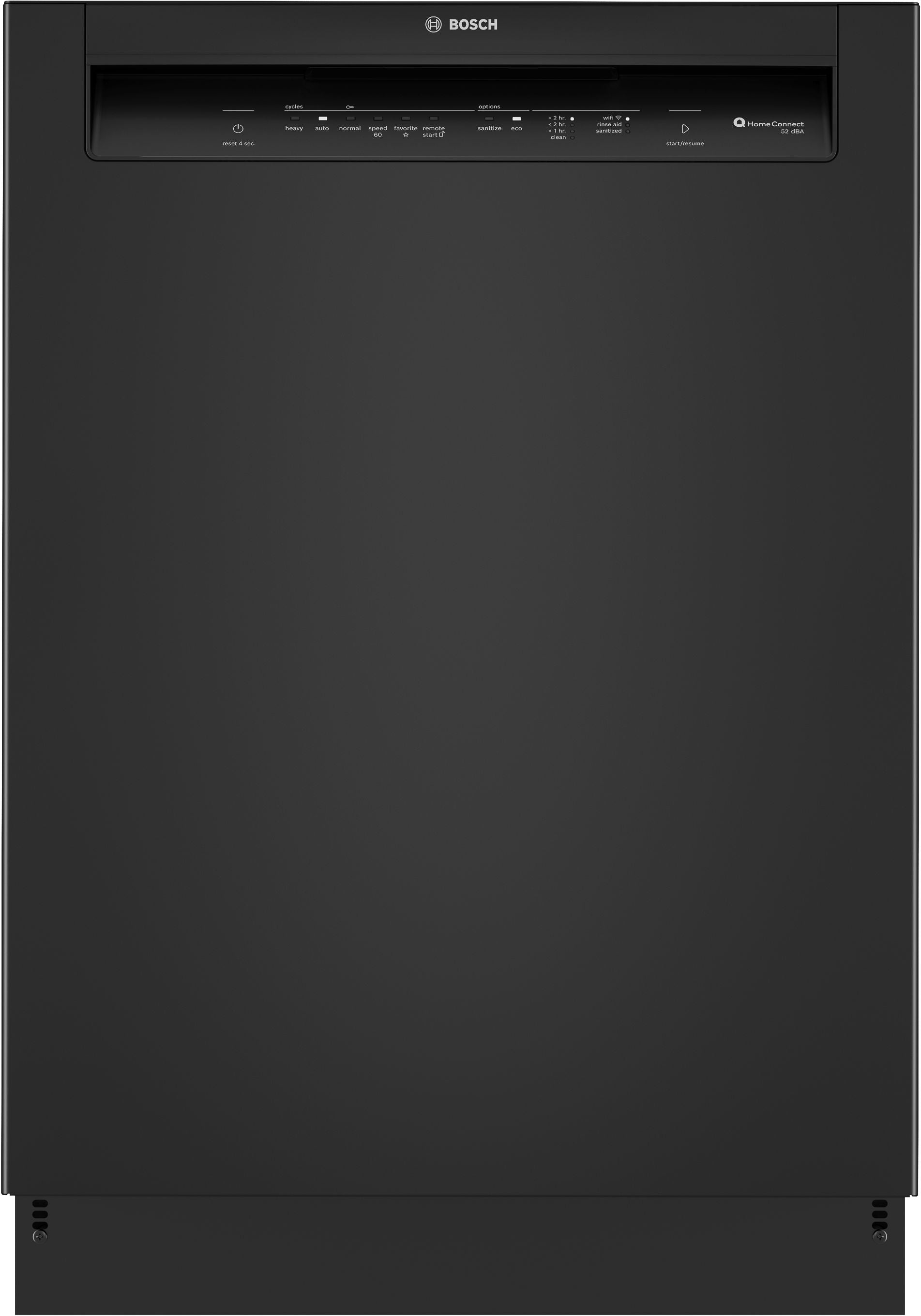 Bosch Black 100 Series 24" Dishwasher with Recessed Handle - SHE2ADF6N