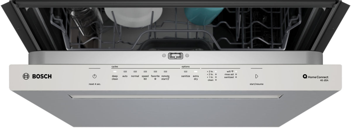 Bosch Stainless Steel 500 Series 24" Dishwasher with Pocket Handle and Auto Door Open - SHP65DM5N