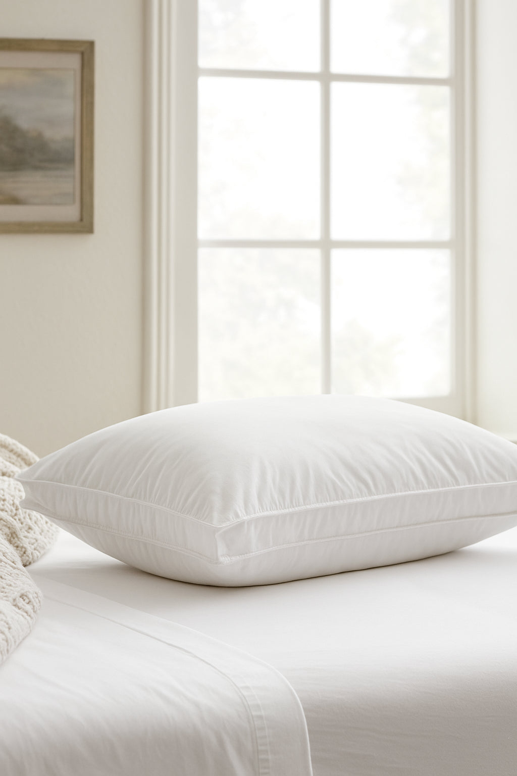 Cotton House 2 Pack 100% Cotton Gusseted Queen Pillow