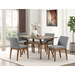 Skye Dining Chair - Walnut, Grey
