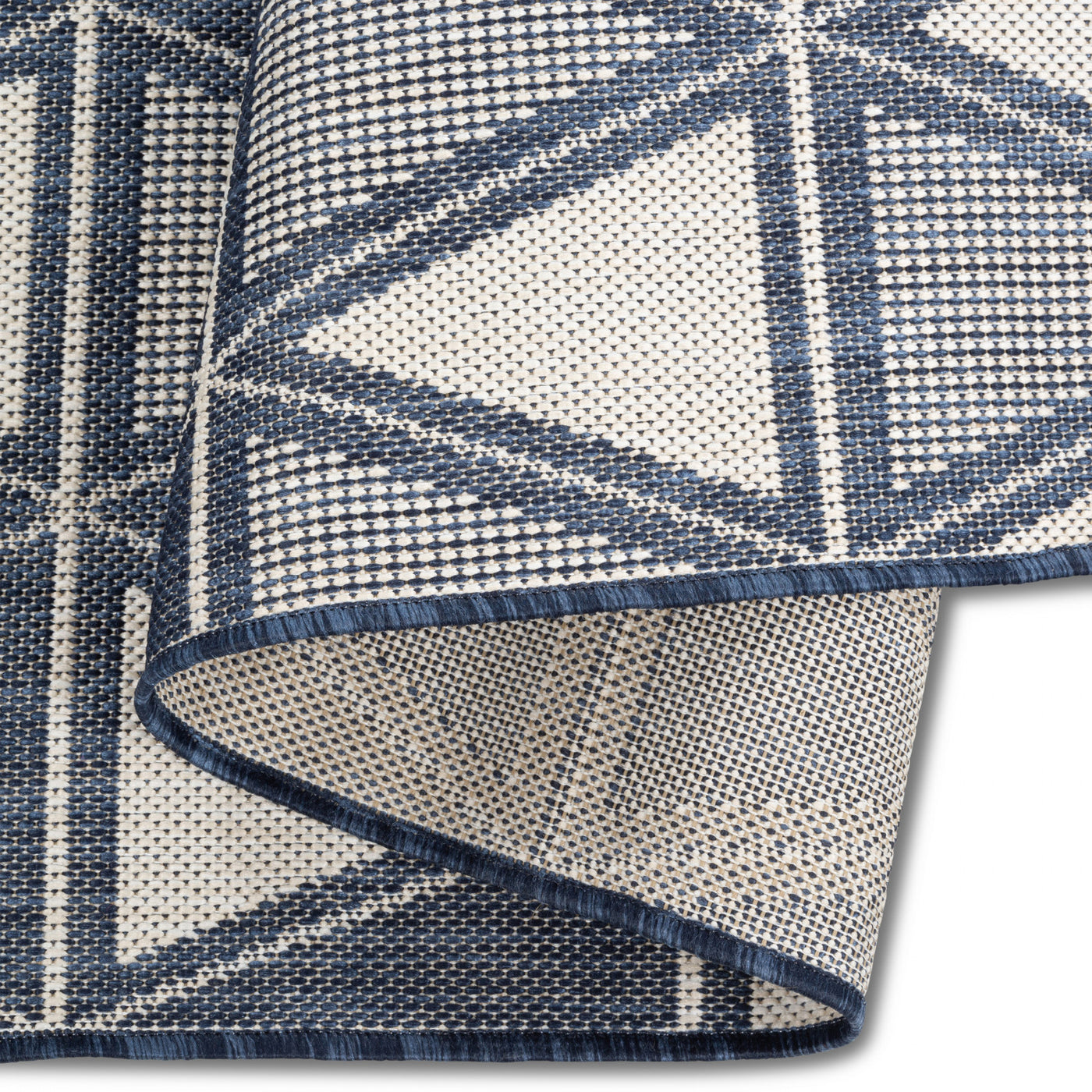 Cabana Triangles Indoor/Outdoor Rug - 5' x 7' - Blue