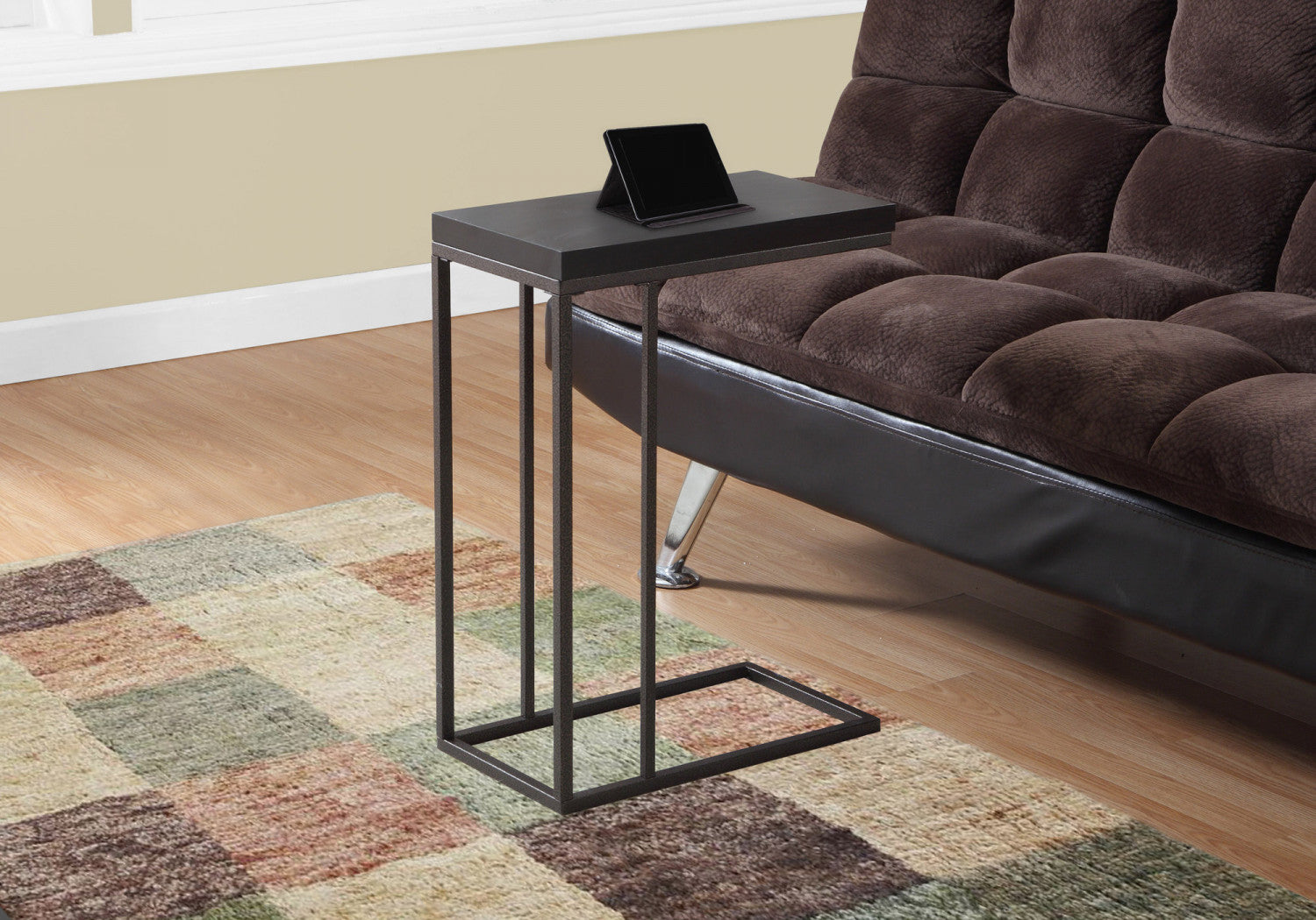 Zivo Side Table - Espresso/Bronze