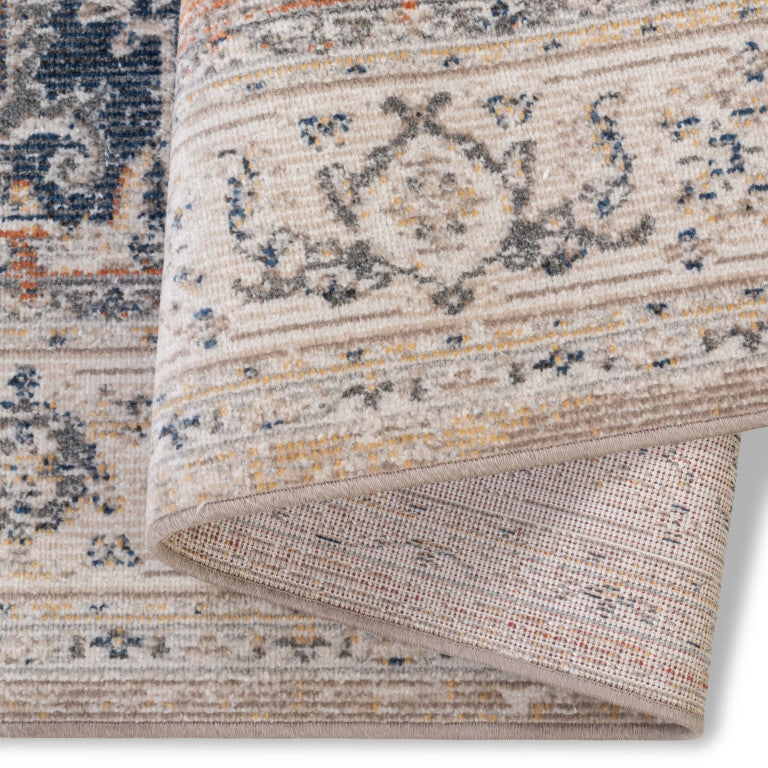 Salsa Medallion Outdoor Rug - 6' x 9' - Orange/Blue