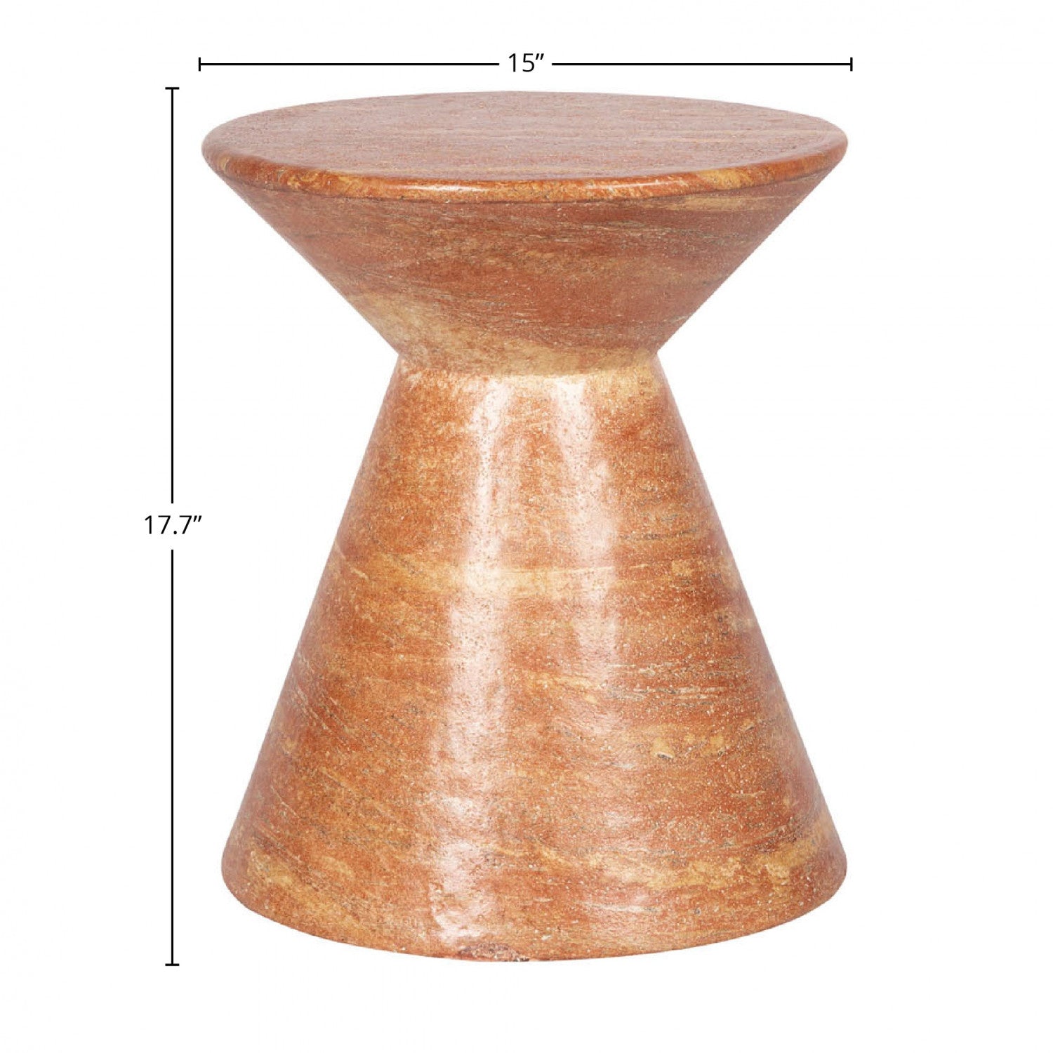 Veylia Side Table - Terra Cotta