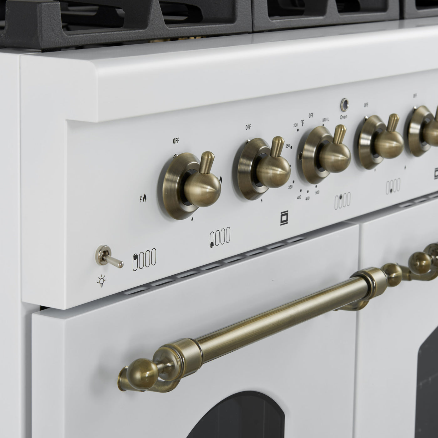 Forno Antico 48" White Freestanding Dual Fuel Double Oven Range (5.5 Cu. Ft.) - FFSGS6113-48WHT