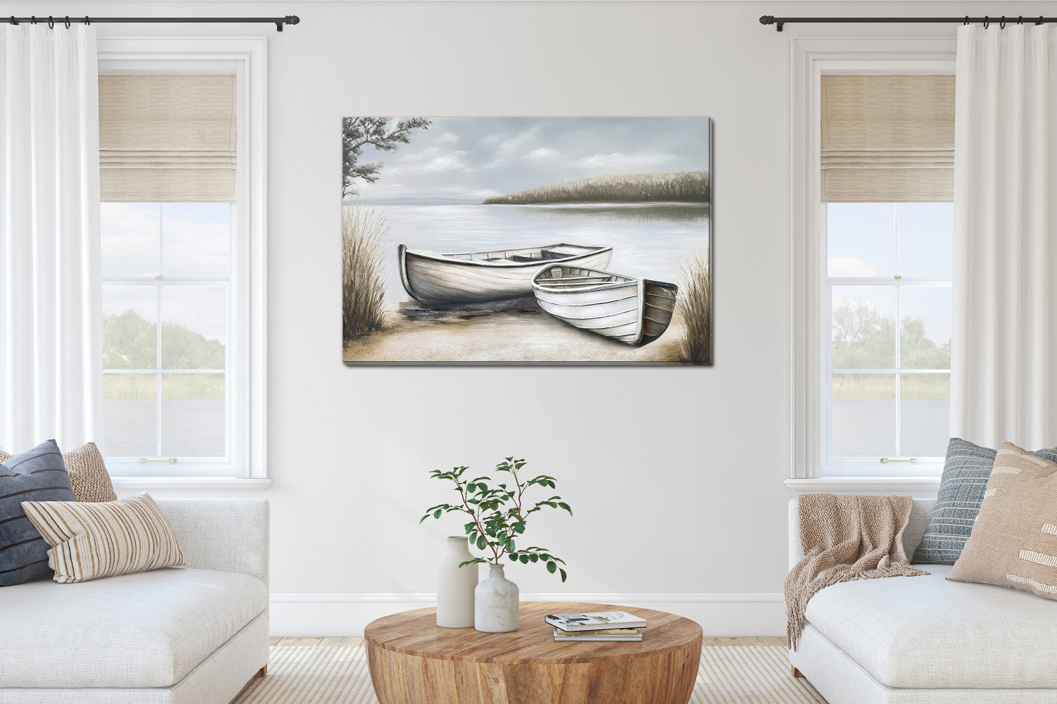 Still Shore Wall Art - Grey/Blue - 30 X 45