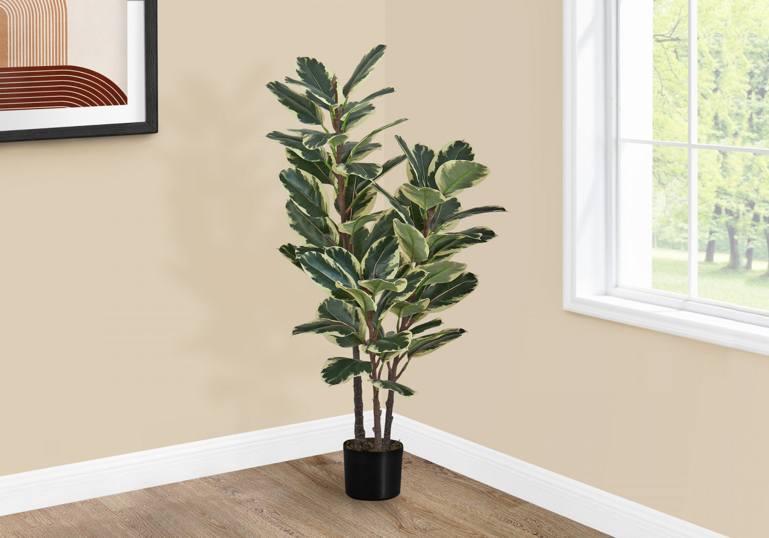 47" Oak Tree With 5" Black Pot - Green