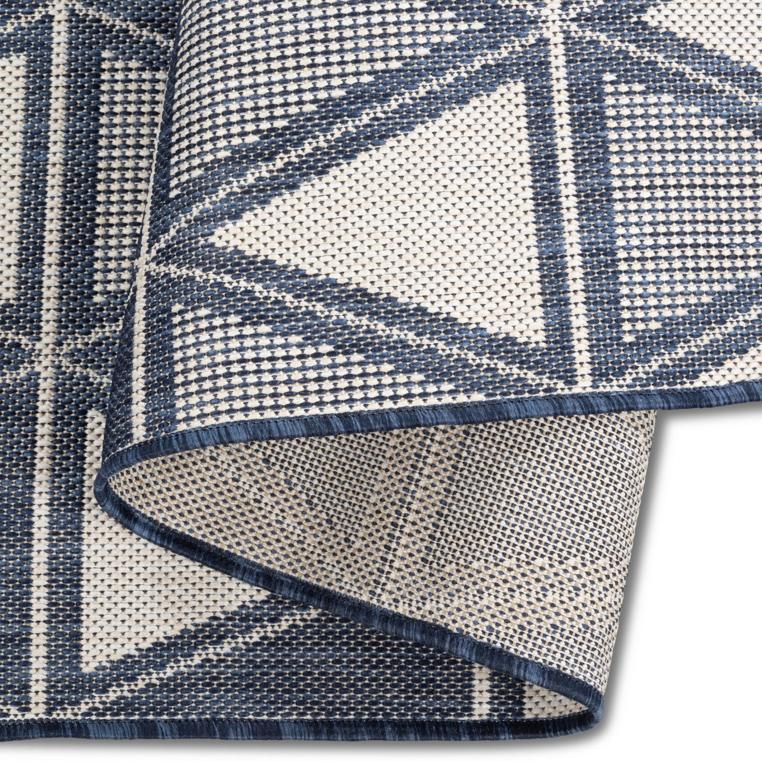 Cabana Triangles Indoor/Outdoor Rug - 6' x 9' - Blue