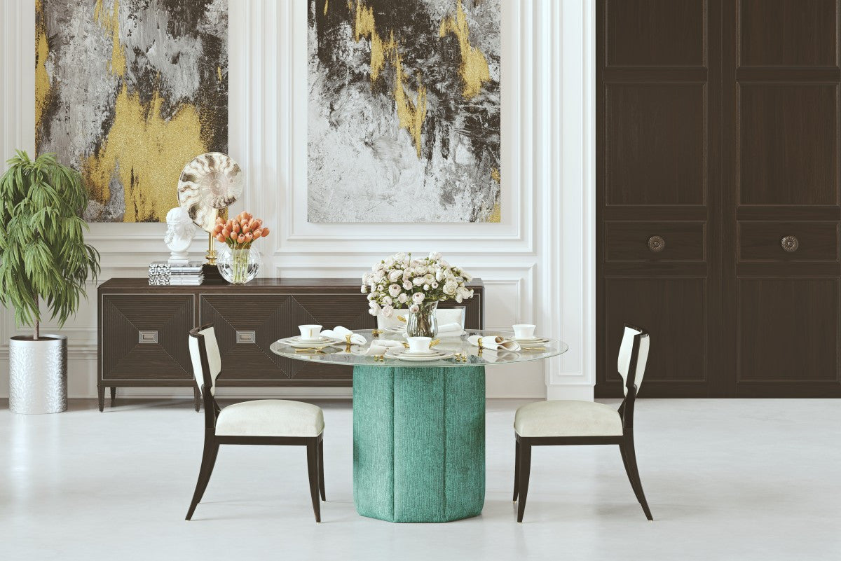 Sundre 54" Round Dining Table - Coastal Green