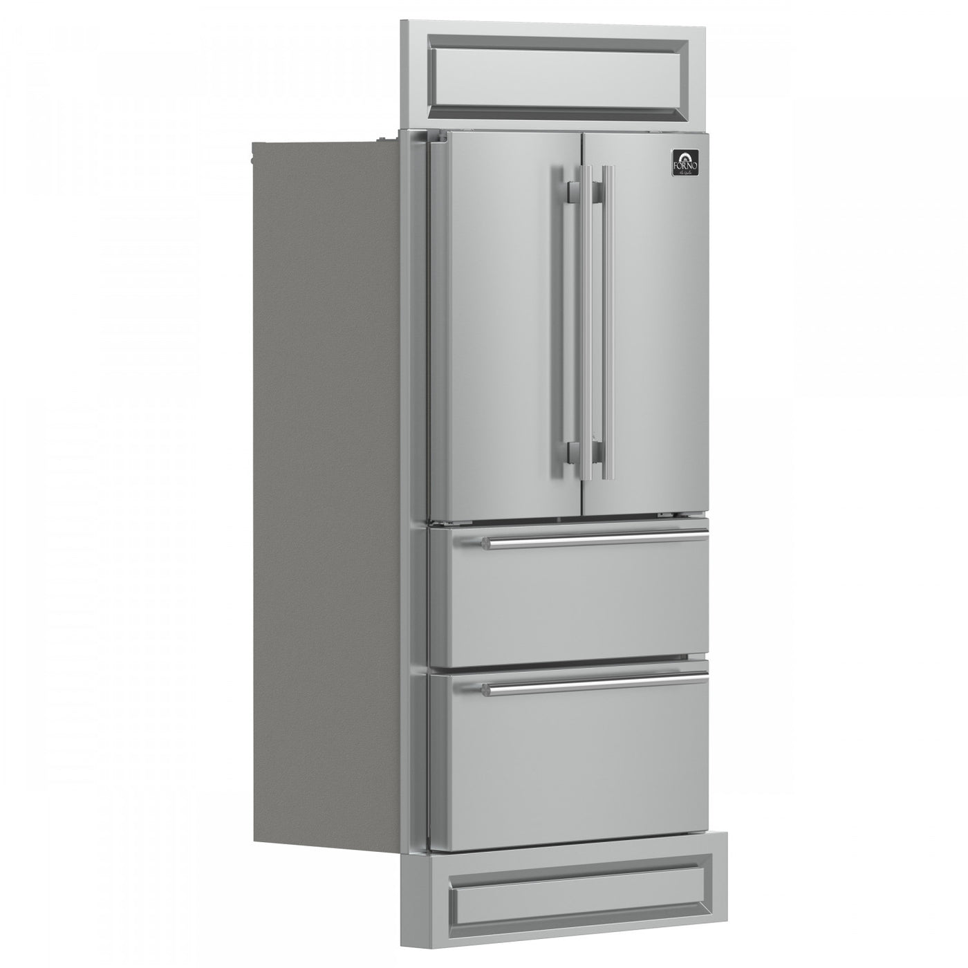 Forno Moena Stainless Steel French Door Refrigerator with Ice Maker (19.2 Cu. Ft.) - FFRBI1820-40MG
