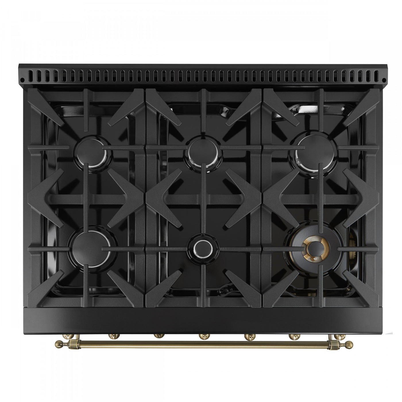 Forno Antico 36" Black Freestanding Gas Range (4.5 Cu. Ft.) - FFSGS6219-36BLK