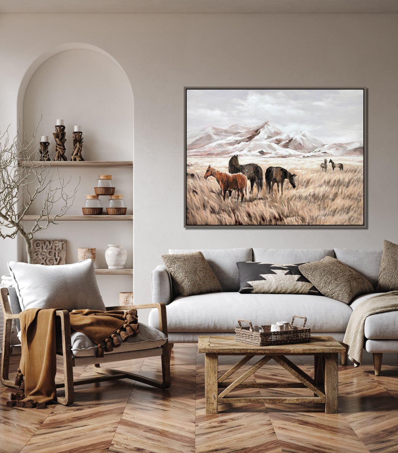 Companions Wall Art - Brown - 36 X 48