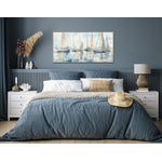 Coastal Regatta Wall Art - Blue/White - 28 X 56