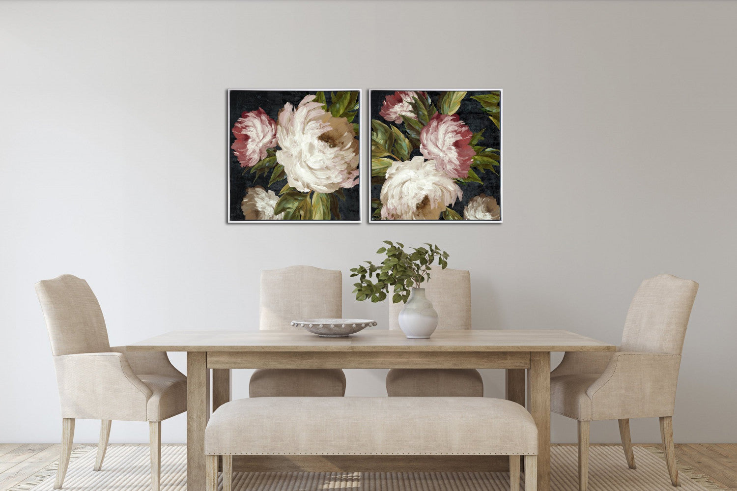 Velvet Blooms II Art - Multi-Colour - 24 X 24