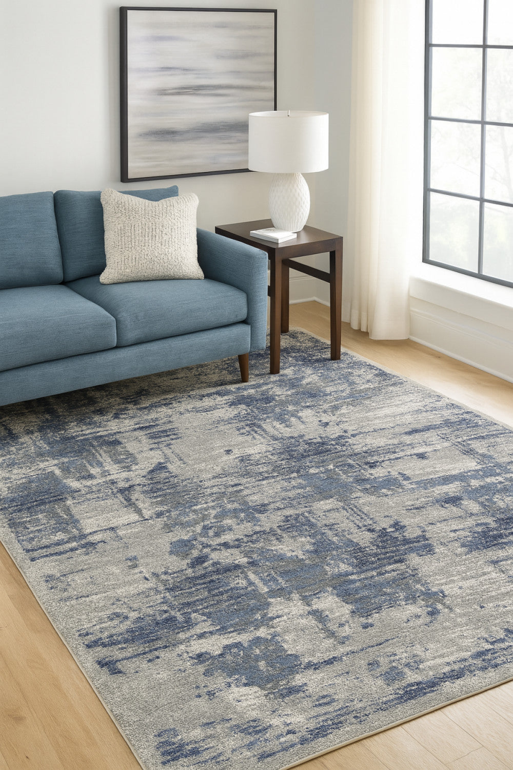 Rocco 7' x 9' Area Rug - Cream/Blue/Taupe