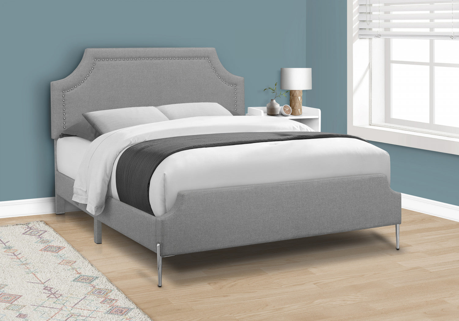 Vivian Queen Bed - Grey