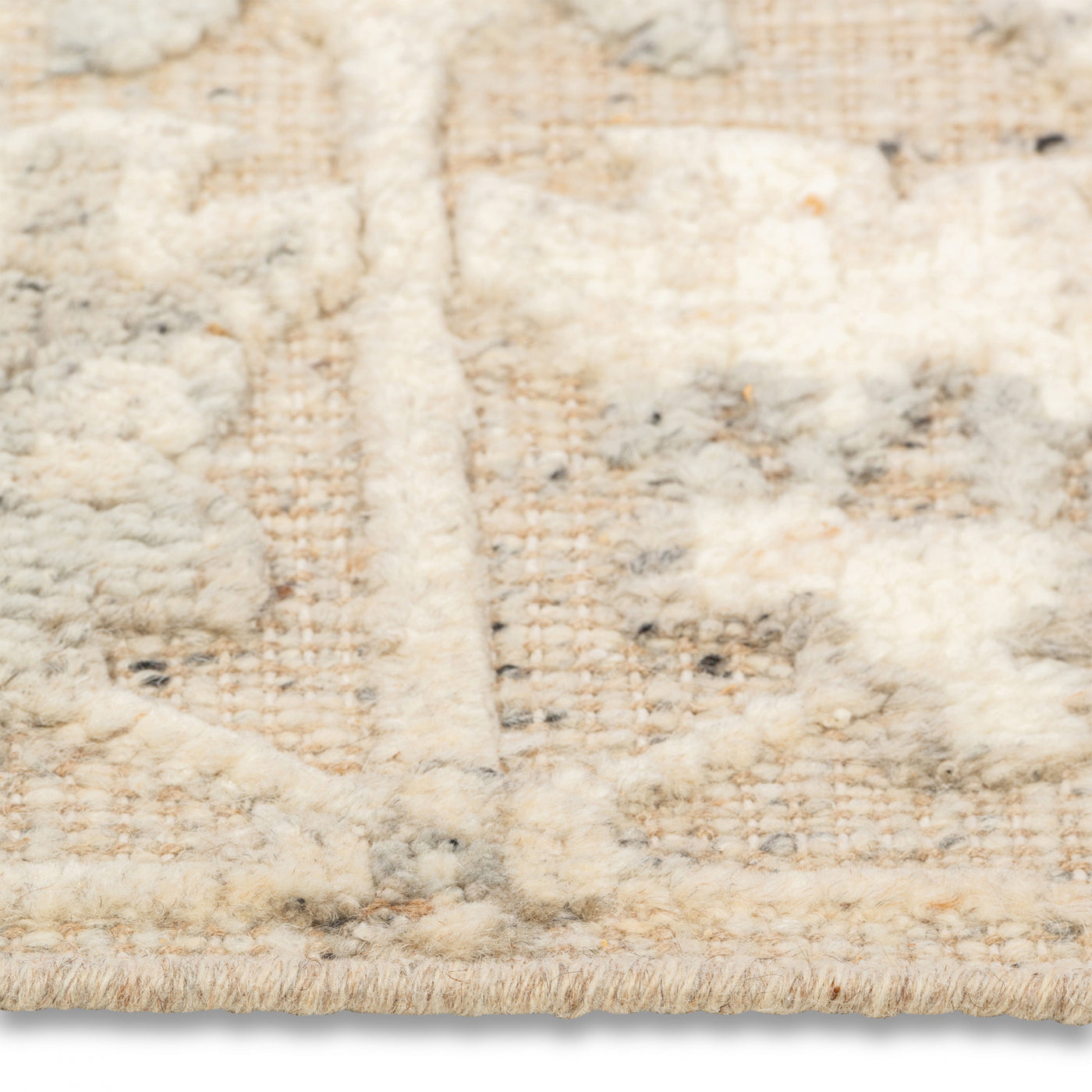 Ethos Hand-Knotted Rug - 5' x 8' - Grey/ Beige