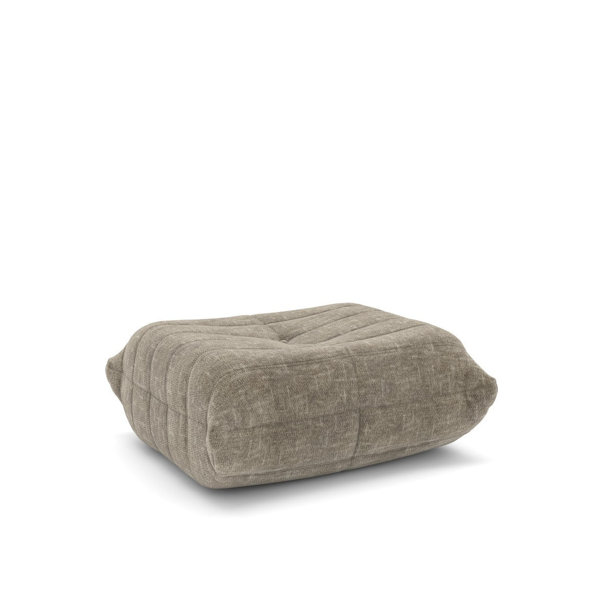 Dontae All Foam Armless Chair and Ottoman - Taupe