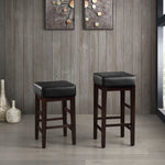 Pittsville Counter Stool - Espresso, Black - Set of Two