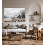 Cabin by the Peaks Wall Art - Neutral/Light Brown