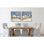 Cottages by the Dune II Wall Art - Blue/Green - 32 X 32