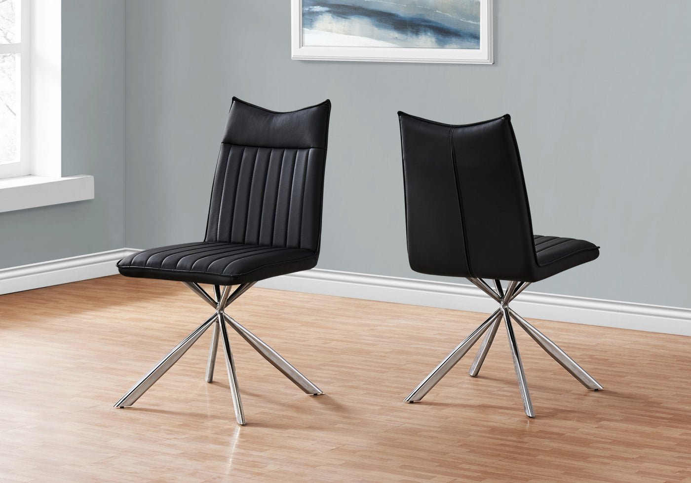 Fulton Dining Chair - Black/Chrome - Set Of Two