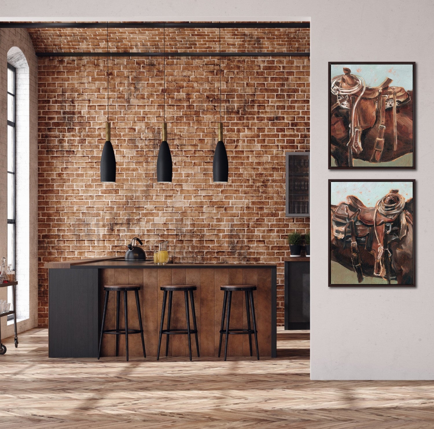 Cowboy’s Companion II Wall Art - Brown - 24 X 30