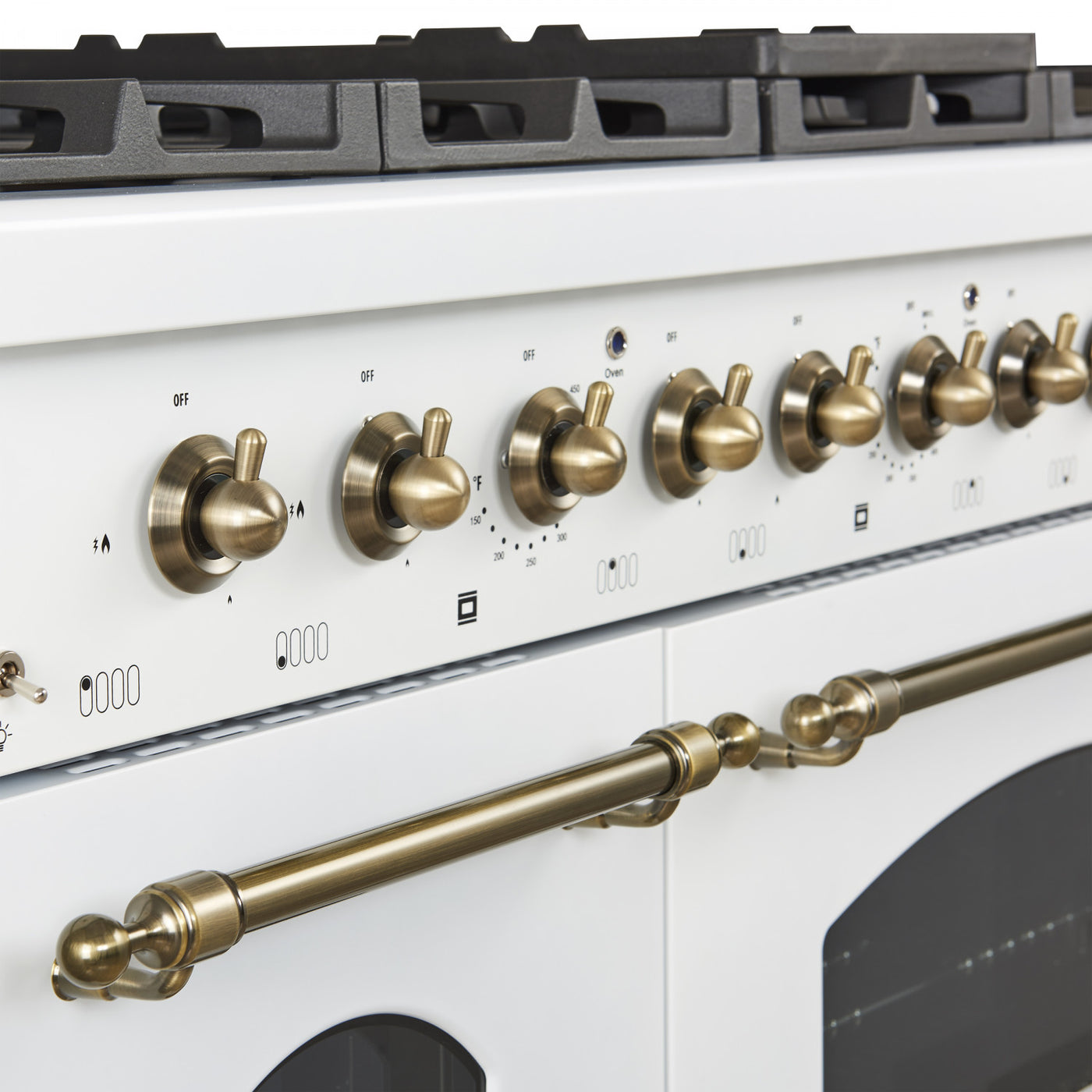 Forno Antico 48" White Freestanding Double Oven Gas Range (5.5 Cu. Ft.) - FFSGS6219-48WHT