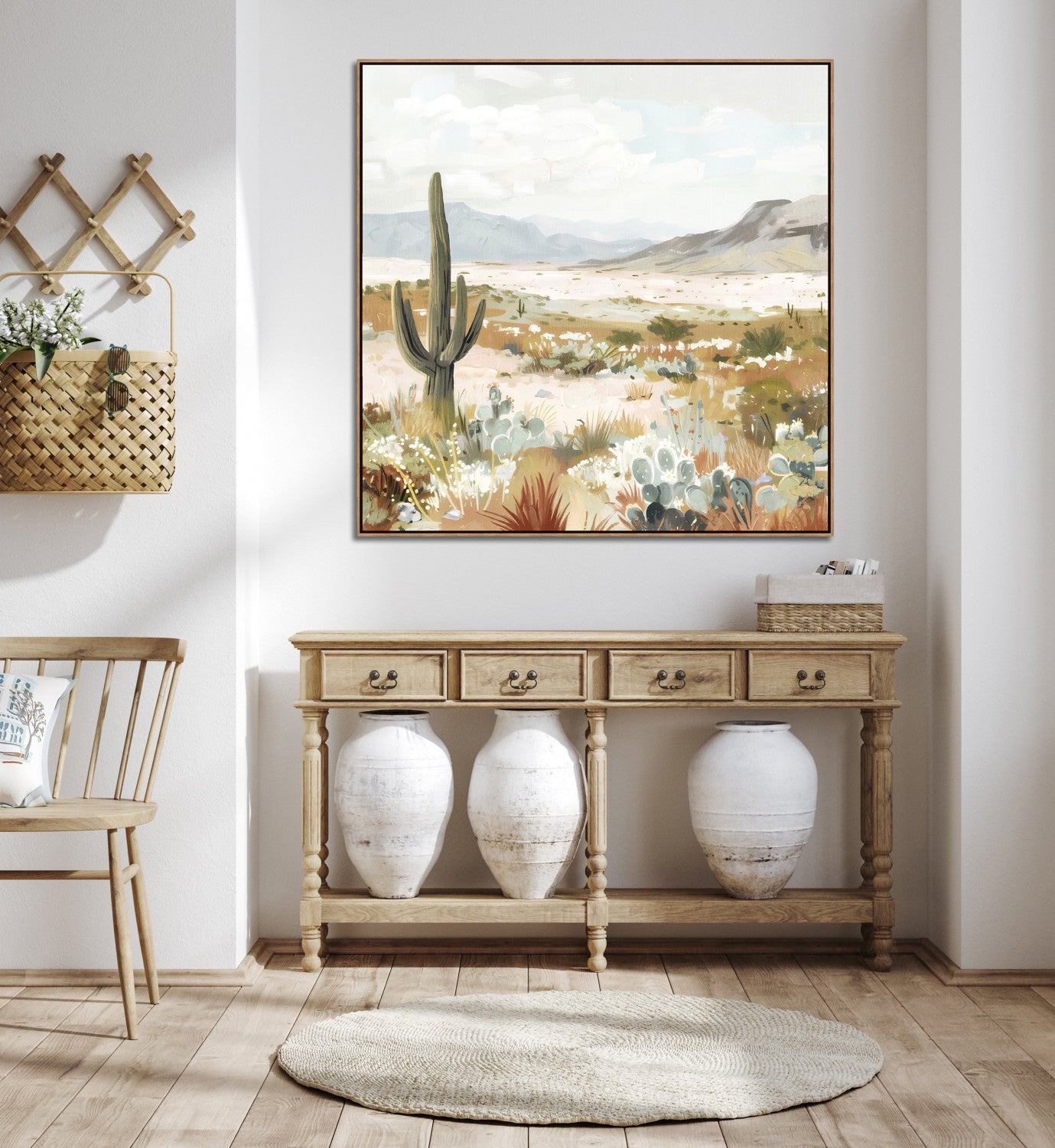 Cactus Whisper Wall Art - Multi-Colour