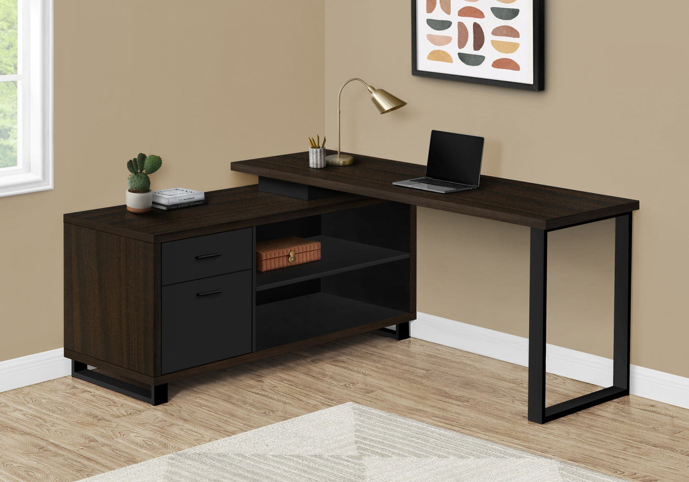 Runo Desk - Espresso Brown