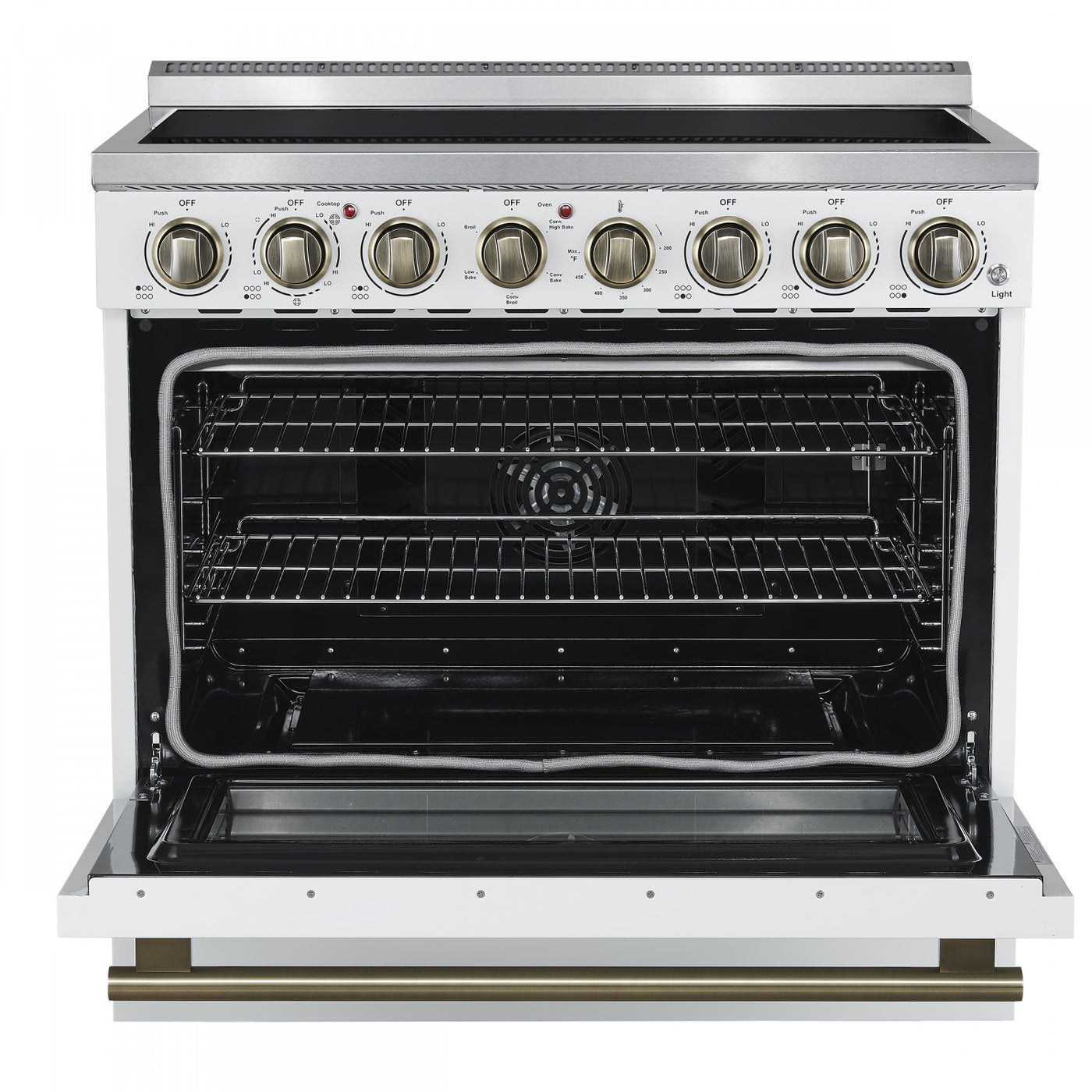 Forno Paolo 36" White Freestanding Electric Range With True Convection (5.44 Cu. Ft.) - FFSEL6011-36WHT