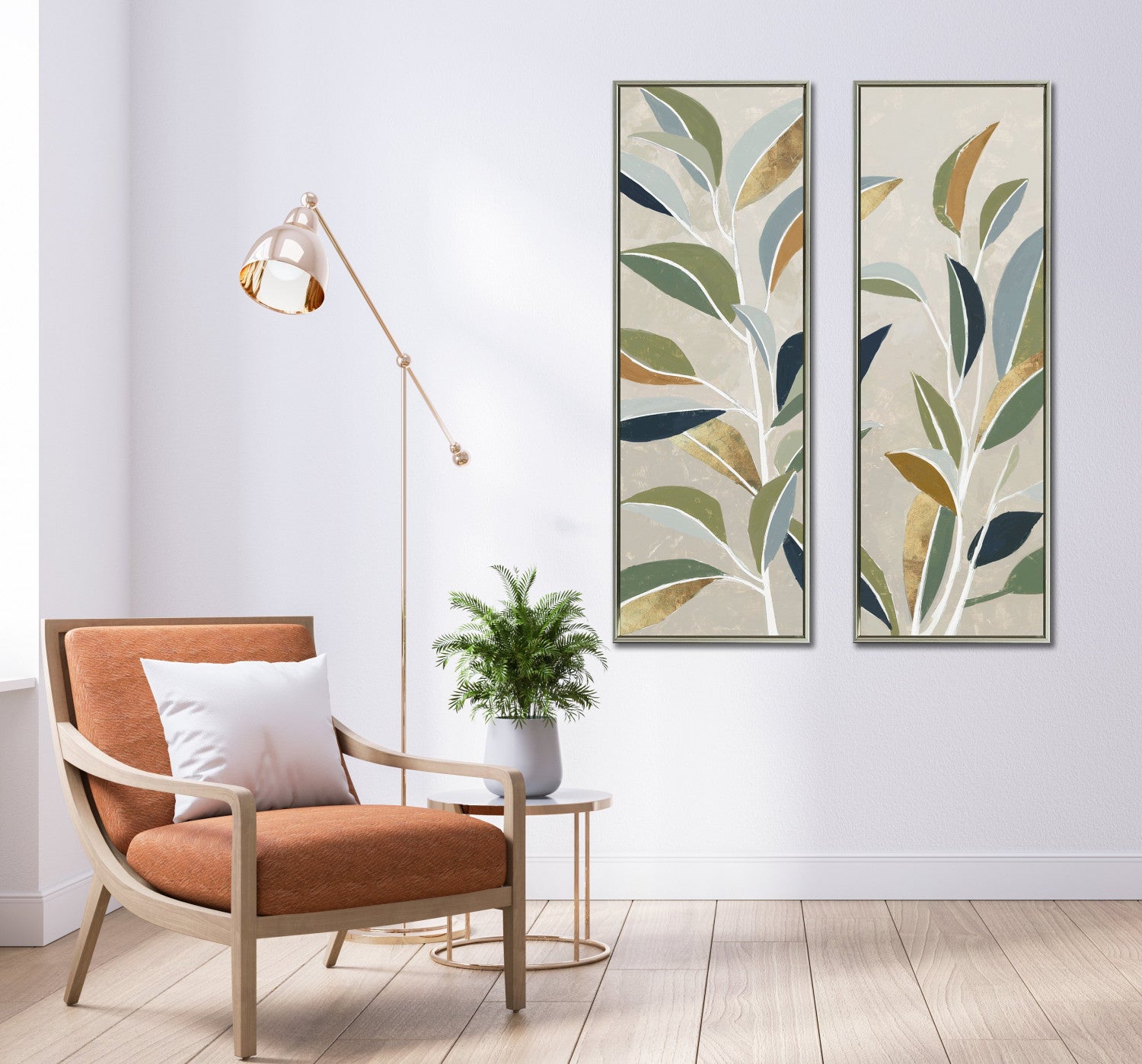 Modern Nature II Wall Art - Multi-Colour - 48 X 16