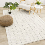 Palmer Casual Contemporary Speckled Area Rug - White Grey - 7' X 10'