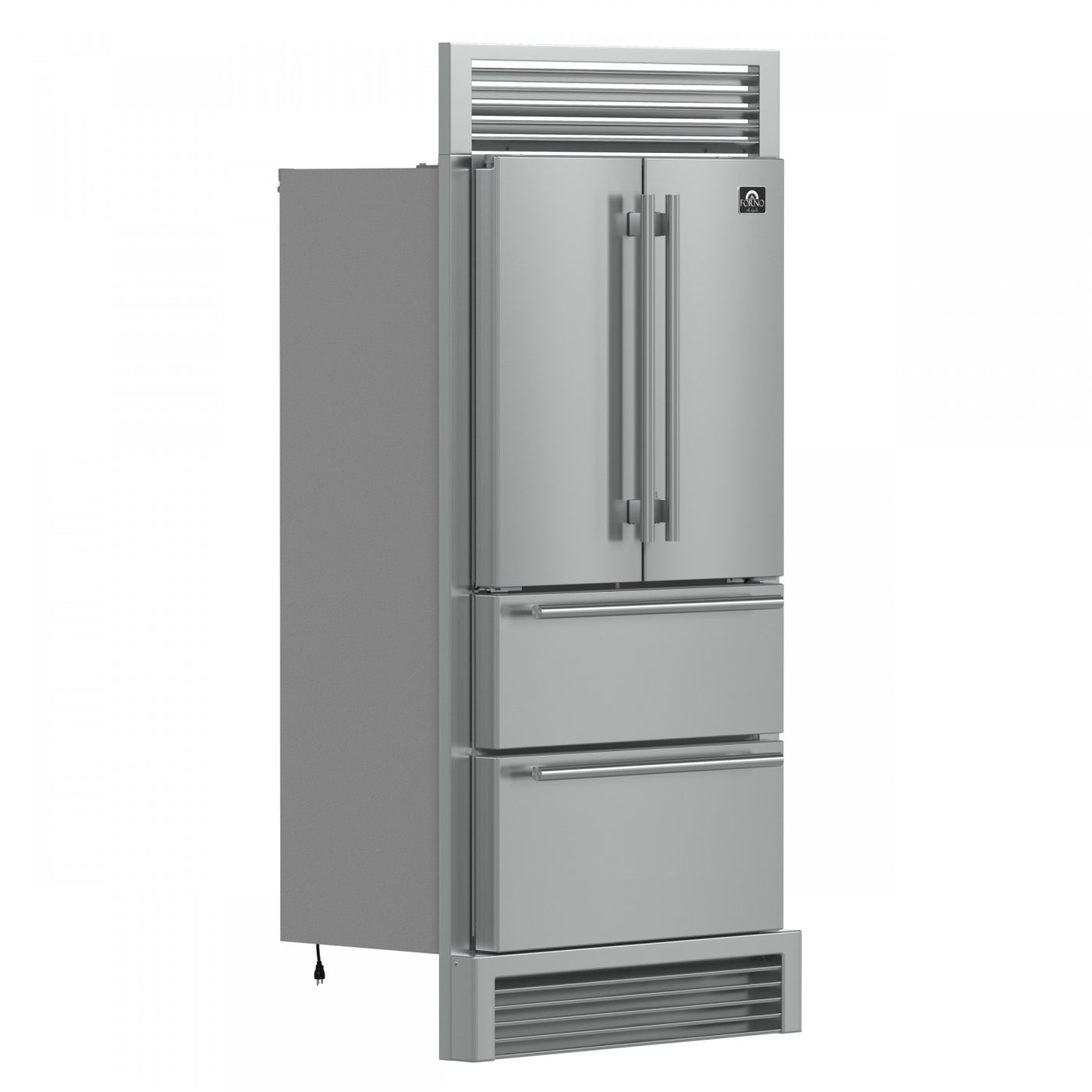 Forno Moena Stainless Steel 40" Built-In French Door Refrigerator (19.2 Cu. Ft.) - FFRBI1820-40SG