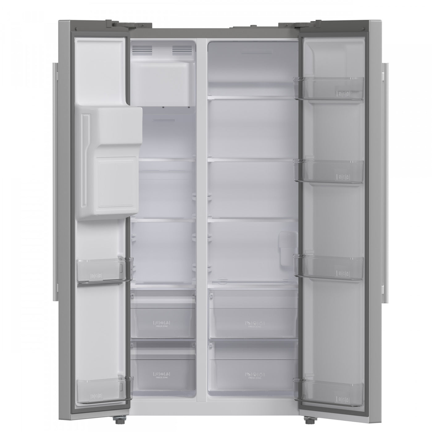 Forno Salerno 36" Stainless Steel Freestanding Side-by-Side Refrigerator With Ice & Water Dispenser (20 Cu. Ft.) - FFRBI1844-36SB