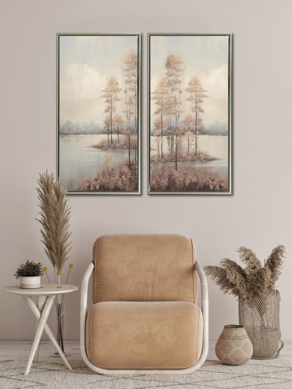 Lake Whispers II Wall Art - Neutral - 36 X 18