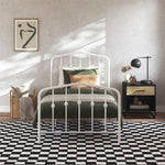 Novogratz Bushwick Metal Platform Twin Bed - Off White