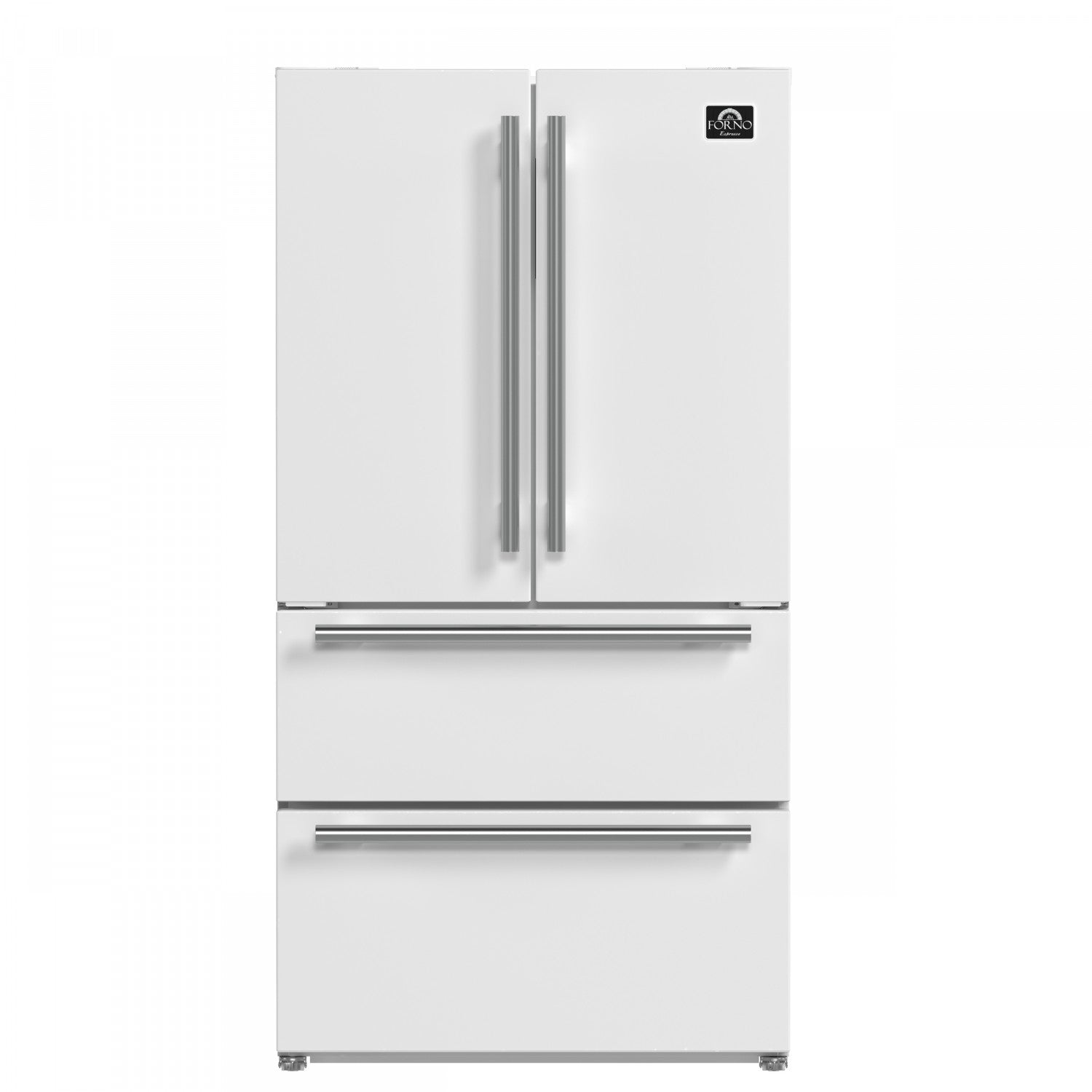 Forno Moena 36" 19.2 Cu.Ft. White Counter-Depth French Door Refrigerator with Ice Maker - FFRBI1820-36WHT