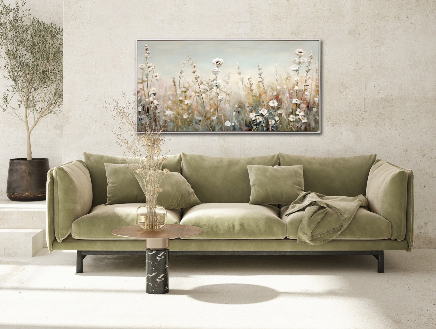 Wildflower Whispers Wall Art - Multi-Colour - 20 X 40