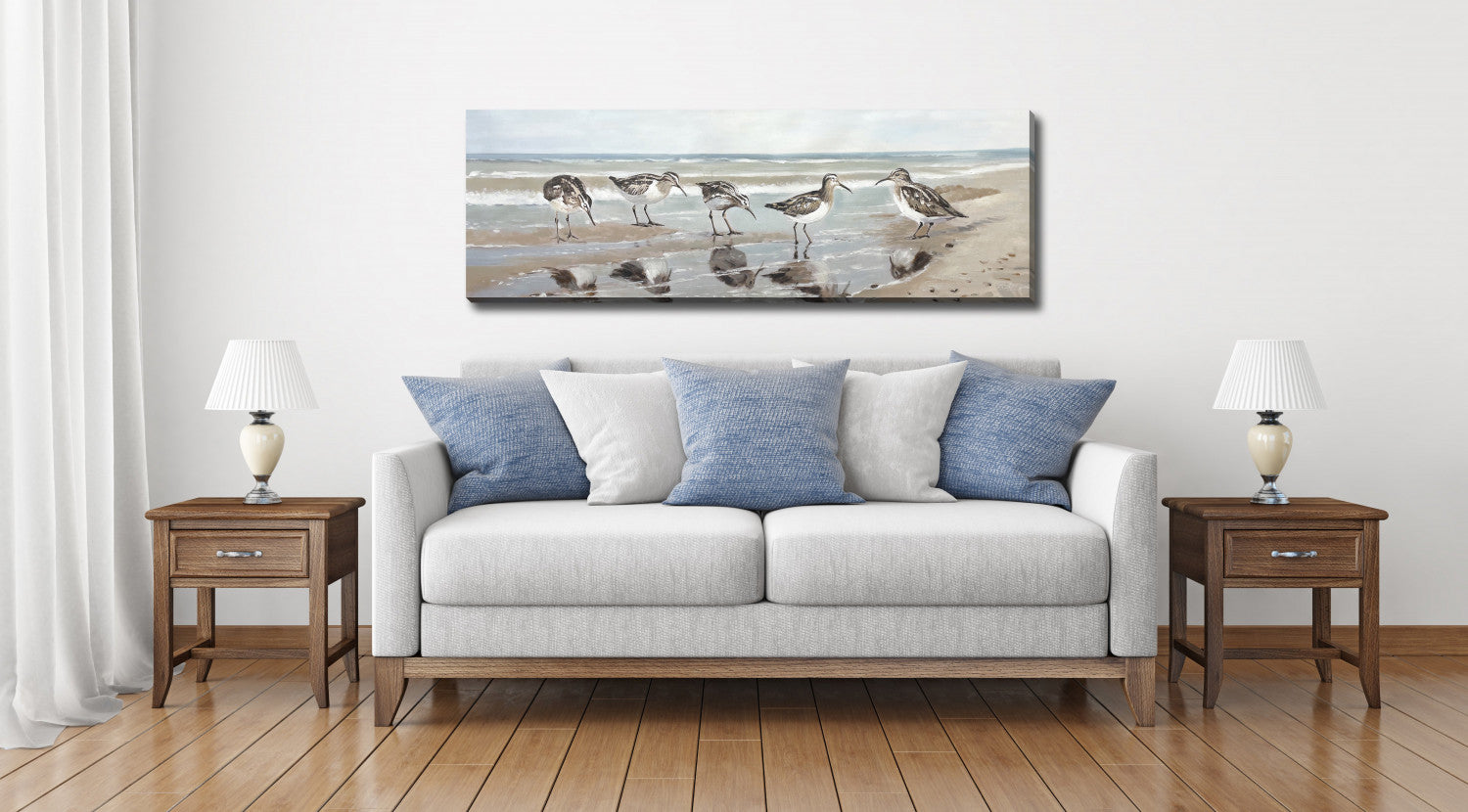 Shorebirds Wall Art - Brown/Beige - 20 X 60