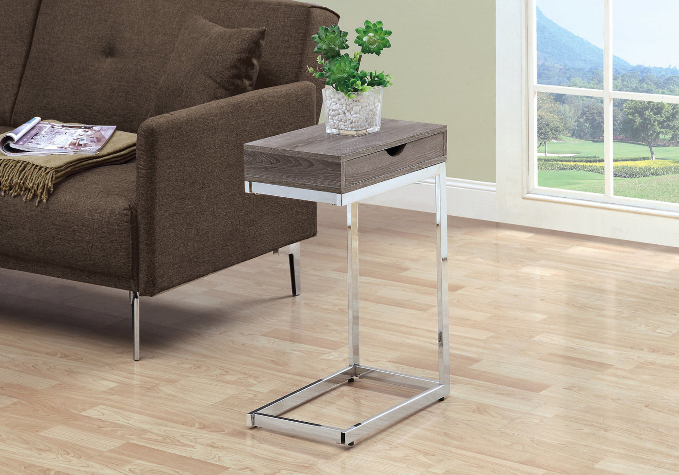 Auron Side Table - Taupe
