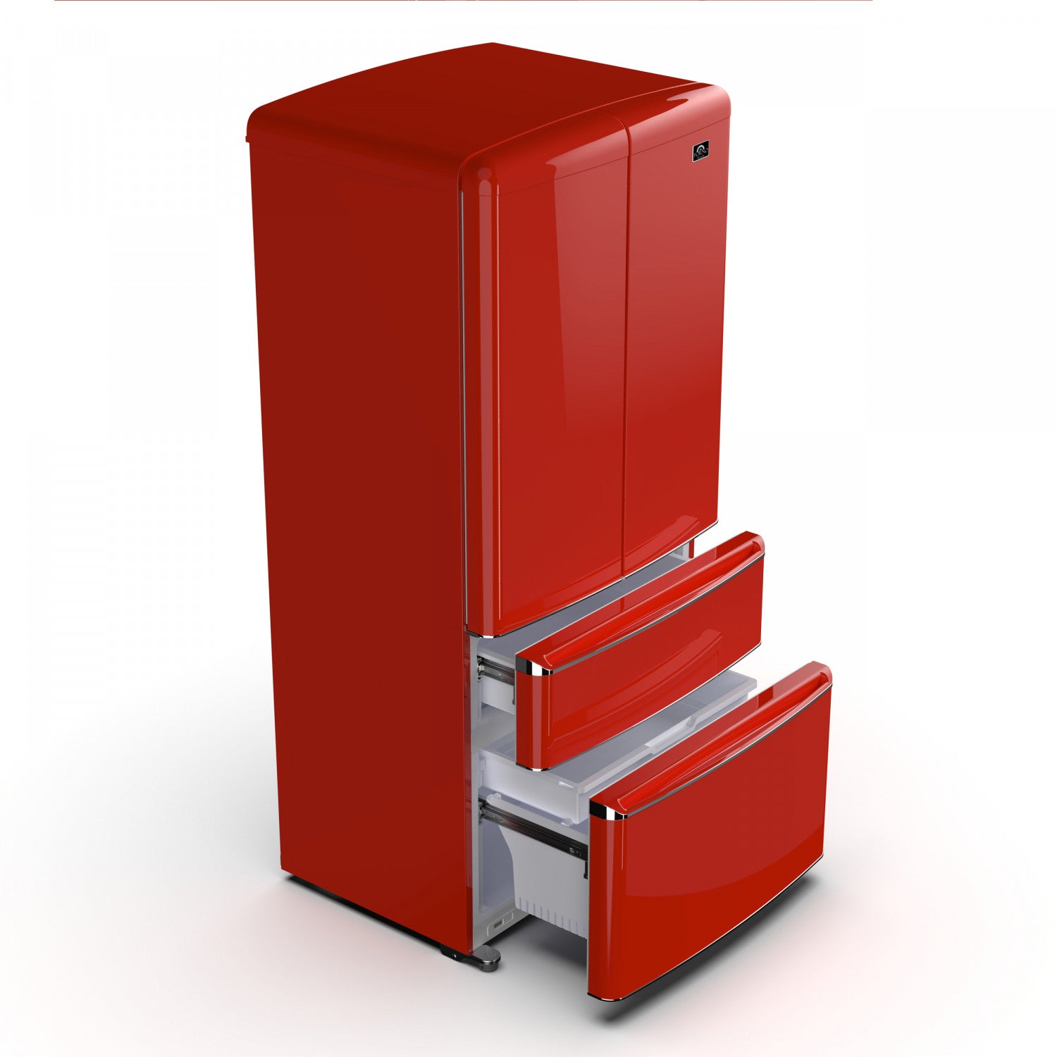 Forno Luigi 33" 18 Cu.Ft. Red French Door Refrigerator - FFFFD1791-33RED