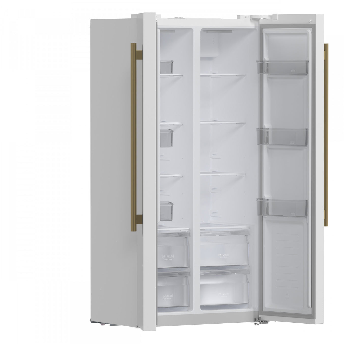 Forno Salerno 33" White Freestanding Side-by-Side Refrigerator (15.6 Cu. Ft.) - FFRBI1805-33WHT