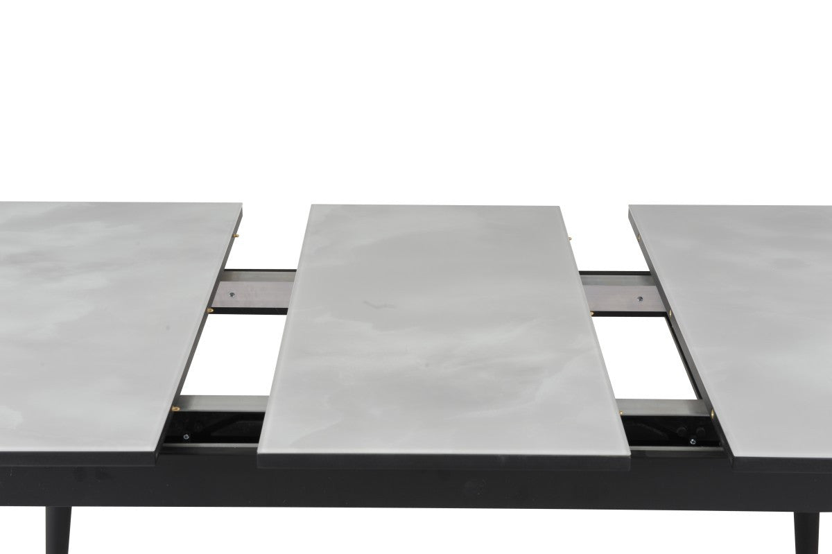 Erme Extendable Dining Table - Dark Grey